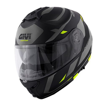 GIVI KASK X.21 EVO NUMBER - SZCZĘKOWY Z BLENDĄ - CZARNY MAT Z GRAFIKĄ ROZMIAR M / 58