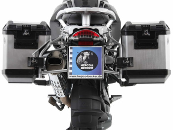 Wycięcie na kufer boczny ze stali nierdzewnej, w tym kufry boczne Xplorer w kolorze srebrnym do BMW R1200GS (2004-2012) / Adventure (2006-2013)