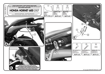 GIVI stelaż sakw bocznych - HONDA HORNET 600 / 600 ABS (07 > 10) - T219