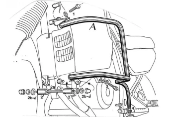 Hepco&Becker 00 V Transalp (1987-2000) Gmol silnika - 502102 00 01
