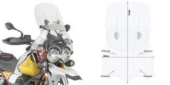 GIVI szyba regulowana 'AIRFLOW' - MOTO GUZZI V85 TT (19 > 20) - AF8203