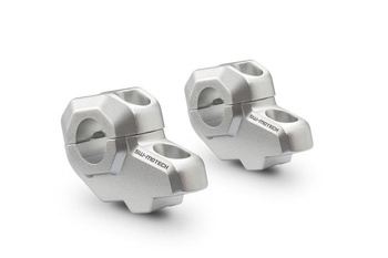 Zestaw Podwyższający Kierownicę Sw-Motech 22Mm Podwyższenie 30Mm Przesunięcie 21Mm  Silver LEH.00.039.21001/S