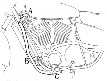 Hepco&Becker 100 C3 Shadow (1998-2001) Gmol silnika - 501118 00 02