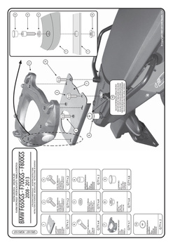 GIVI stelaż kufra centralnego z płyta MONOKEY - BMW F650GS/ F700GS/ F800GS / ADVENTURE (08 > 15) - SR5107