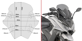 GIVI szyba dymiona KYMCO AK 550 (17) - D6110S