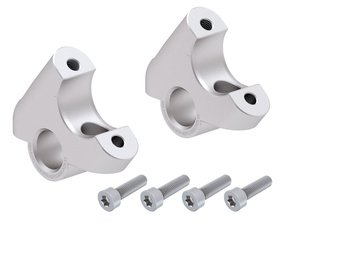 Podwyższenie kierownicy z offsetem 30 mm, tył 24 mm, srebrne do BMW S 1000 XR (2015-2019)