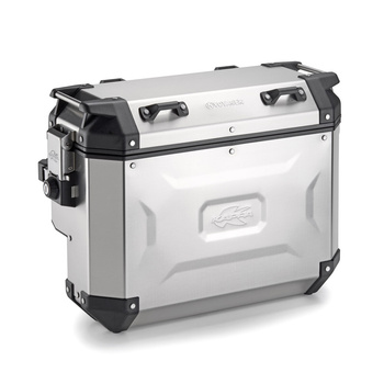 KAPPA Komplet kufrów bocznych 37L + 33L prawy wcięty KAPPA VOYAGER - srebrne