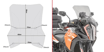 GIVI szyba dymiona - KTM 1290 SUPER ADVENTURE (17) - D7706S