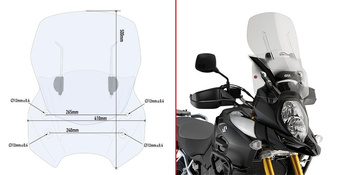 GIVI szyba regulowana 'AIRFLOW' - SUZUKI DL 1000 V-STROM (14 > 15) - AF3105
