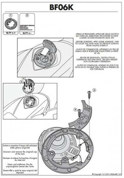 KAPPA MOCOWANIE TANKLOCK BMW 1200GS 09-11, R 1200R 11 - WYCOFANY Z OFERTY - BF06K