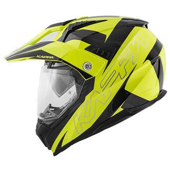 KAPPA KASK KV30 ENDURO FLASH DUAL OFF ROAD Z SZYBĄ I BLENDĄ ZÓŁTY FLUO/CZARNY XL/61 - WYPRZEDAŻ - WYCOFANY Z OFERTY - HKKV30FFHYB61