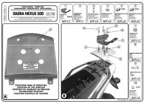 KAPPA STELAŻ KUFRA CENTRALNEGO GILERA NEXUS 125/250/300/500 (06-14) ( Z PŁYTĄ MONOLOCK ) - K682M