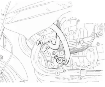 Hepco&Becker  1200 Sport (2007-) Gmol silnika - 501509 00 01