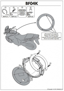 KAPPA MOCOWANIE TANKLOCK KAWASAKI ER-6N,ER-6F,VERSYS 1000 - BF04K
