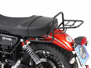 Rurowy stelaż kufra centralnego, czarny - do długiego siedzenia Moto Guzzi V9 Bobber/Special Edition (2021-) (długie siedzenie)