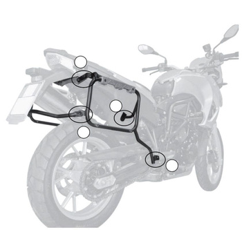 KAPPA STELAŻ KUFRÓW BOCZNYCH MONOKEY CAM SIDE BMW F 650 GS / F 800 GS (08-17), F 700 GS (13-17) - POD KUFRY KFR K'FORCE ALU - drobne rysy