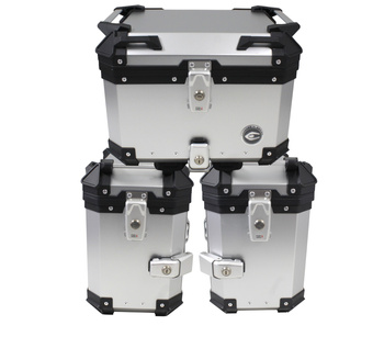 Komplet 3 aluminiowych kufrów COOCASE - symetryczne wersja Anodyzowana 2x36 +45L + torby wewnętrzne