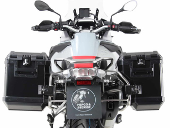 Komplet kufrów bocznych i stelaży BMW R1250GS Adventure 19- XPLORER Aluminiowe czarne - 6516519 00 22-01-40