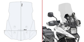 GIVI szyba przezroczysta 57,5 x 50,5 cm (H x W)- SUZUKI V-Strom 1050 (20) - D3117ST