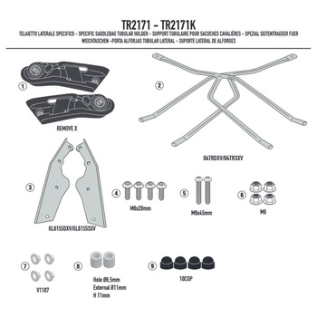 KAPPA 2025/07 STELAŻ POD TORBY (SAKWY) BOCZNE SZYBKIEGO MONTAŻU REMOVE-X YAMAHA TRACER 9 GT / GT+ '25