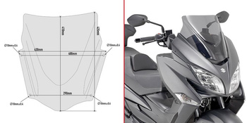 GIVI szyba dymiona 41 x 43 cm (H x W) - SUZUKI Burgman 400 (17 > 18) - D3115S