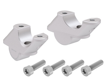 Podwyższenie kierownicy z offsetem 30 mm, tył 21 mm, srebrne do BMW R 1250 R (2019-)