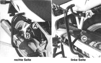 Hepco&Becker 500 (2001-2008)/GS 500 F (2001-2008) Gmol tylny - 504334 00 01