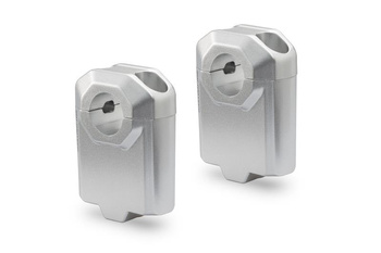 Zestaw podwyższający kierownicę 22mm podwyższenie 50mm SW-MOTECH silver - LEH.00.039.22000.50/S
