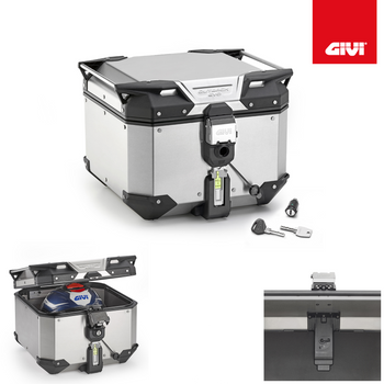 Kufer centralny aluminiowy GIVI Trekker Outback Evo Smart  - OBKEV42A 42Litry - Nowy model 2024r + zamek SLR101
