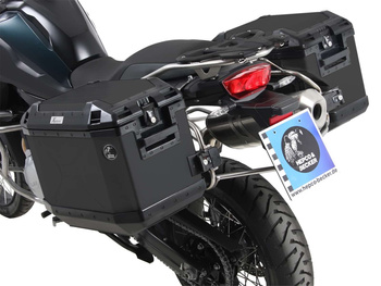 Wycięcie na kufry boczne ze stali nierdzewnej, w tym kufry boczne Xplorer w kolorze czarnym do BMW F 850 GS Adventure (2019-2023)
