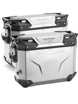Zestaw kufrów aluminiowy GIVI Trekker EVO Smart 37L+ 33L- Komplet z 2 zamkami